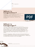 Linguistics, Language, and Hockett's Design Features