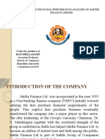 A Study On Financial Performance Analysis of Sakthi Finance Limited