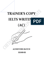 Trainer'S Copy Ielts Writing (AC) : Achievers Batch