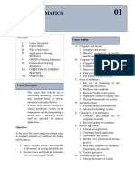 Nusing Informatics: Course Outline