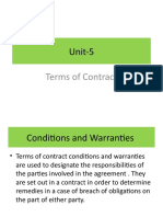 Uniyt-5 Terms of Contract