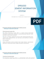 DPB1033 Management Information System: Information Systems and Organization Strategy