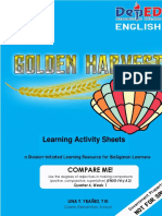 Learning Activity Sheets: Compare Me!