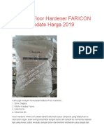 Material Floor Hardener FARICON Update Harga 2019
