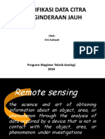 Identifikasi Data Citra Penginderaan Jauh: Program Magister Teknik Geologi 2018