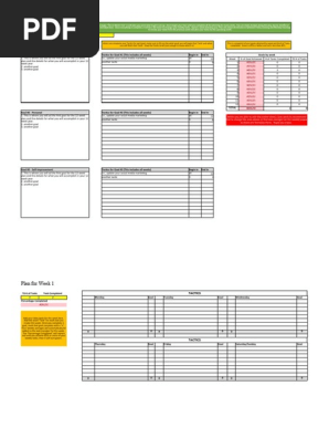 12 Week Year Sheets BLANK