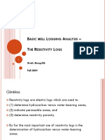 Basic Well Logging Analysis - The Resistivity Logs