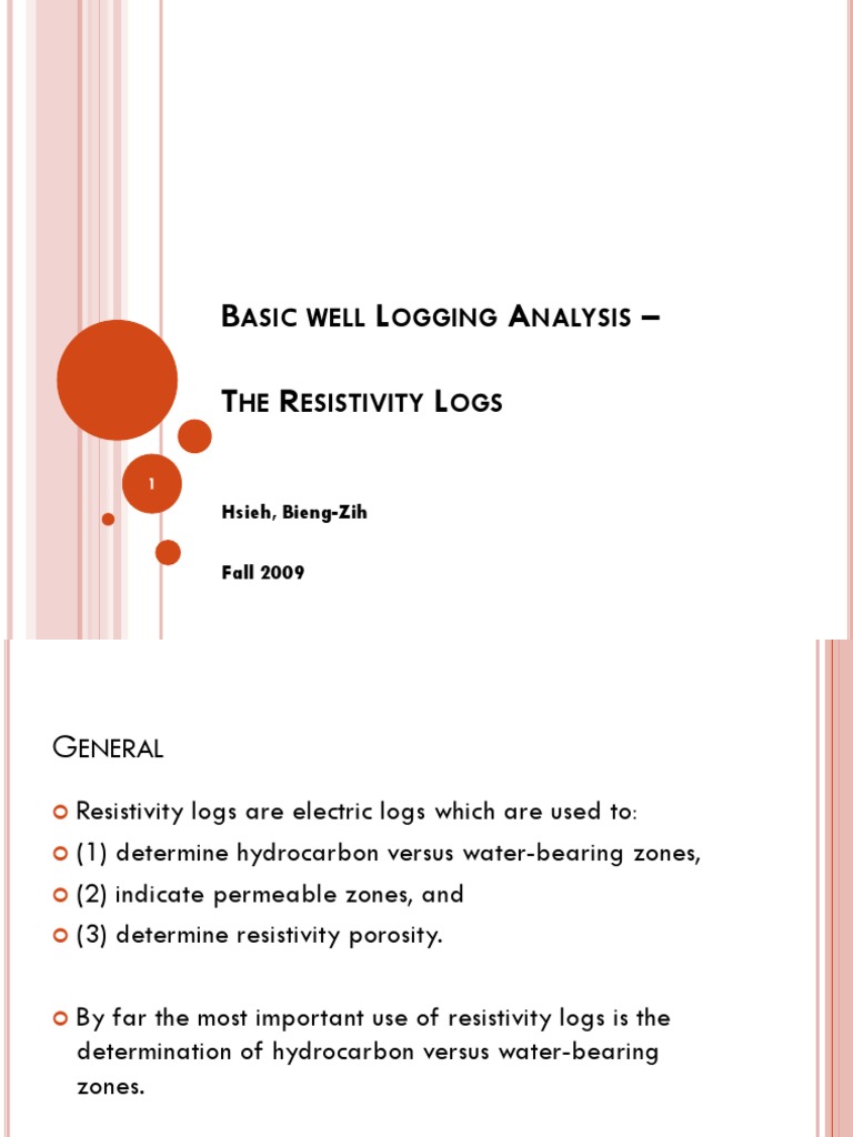 Basic Log Interpretation The Resistivity Log Pdf Electromagnetic