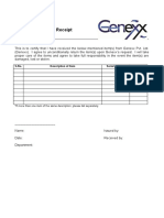 Employee Property Receipt Form