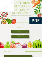 The Different Sources and Function of Nutrients: Protein, Vitamins, Minerals, Carbohydrates, Fats, Water