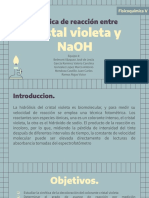 P3 - E4 - Cinetica de Reaccion Entre Cristal Violeta y NaOH