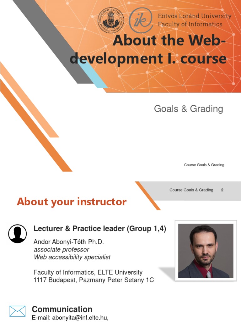 Web Development I Course Overview | PDF | Websites | Web Design