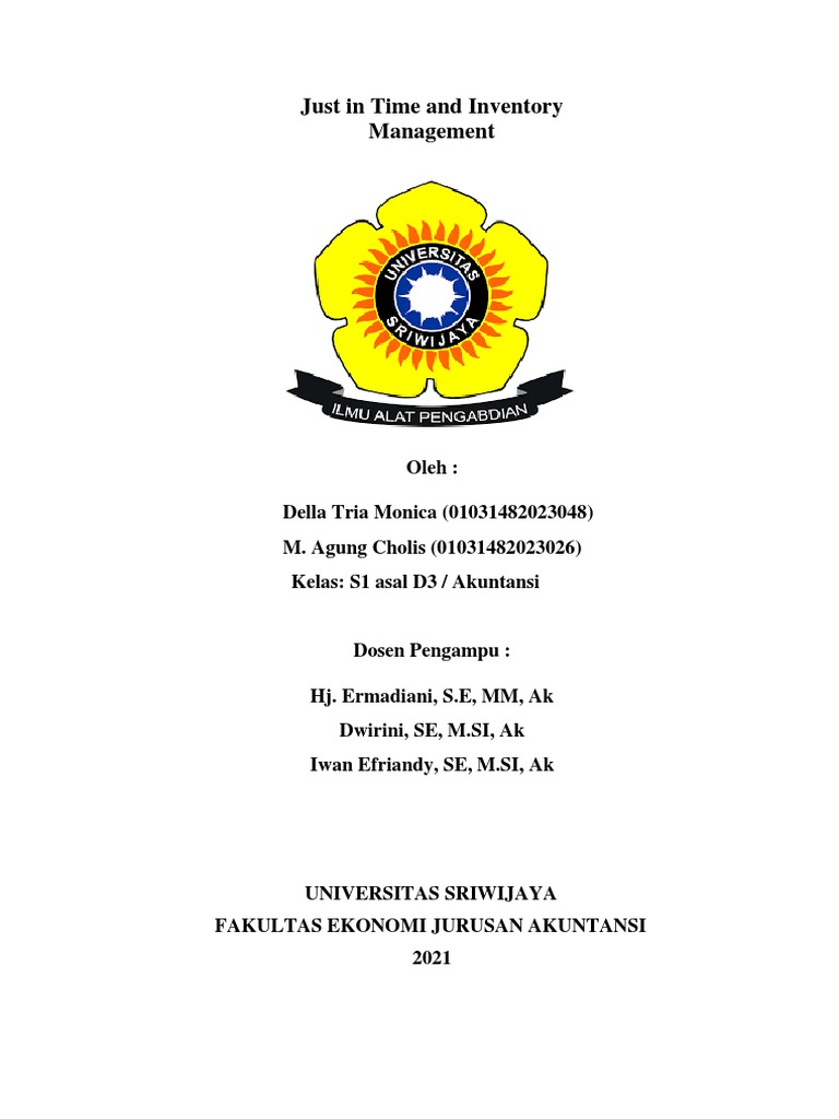 Penerapan Just in Time dalam Manajemen Persediaan | PDF | Bisnis