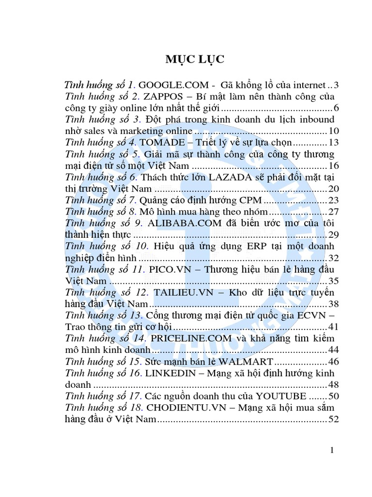 Sách BT Tình Huống TMĐTCB - Gửi Cho SV | PDF