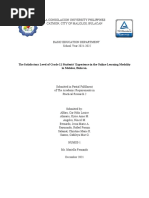 The Satisfactory Level of Grade 11 Students' Experience in The Online Learning Modality in Malolos, Bulacan