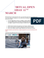Bcfe Virtual Open Day Friday 11th March 22