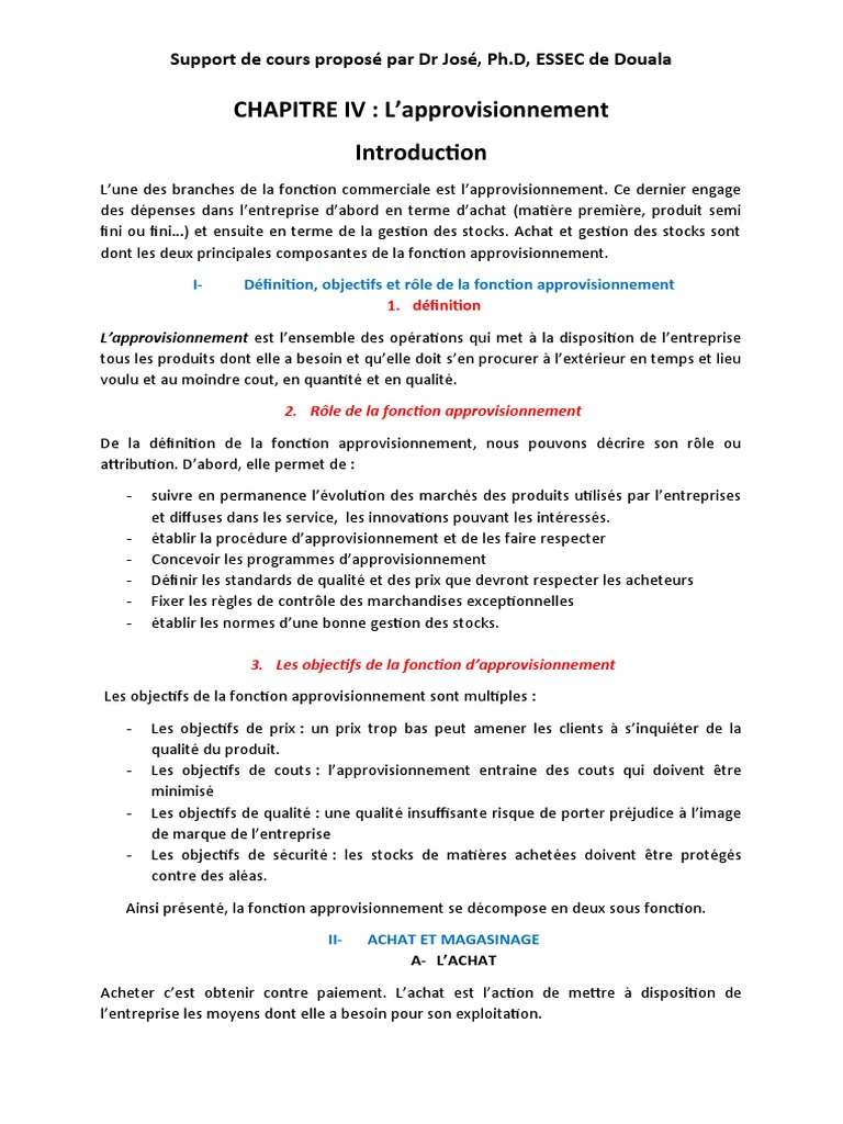 Chap IV | PDF | Inventaire | Facture