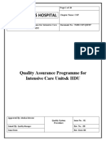 QSP 07 Quality Assurance Programme For Intensive Care Units & Hdu