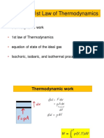 Lecture 29: 1st Law of Thermodynamics: Thermodynamic Work