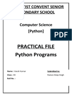 Python Practicle File-1