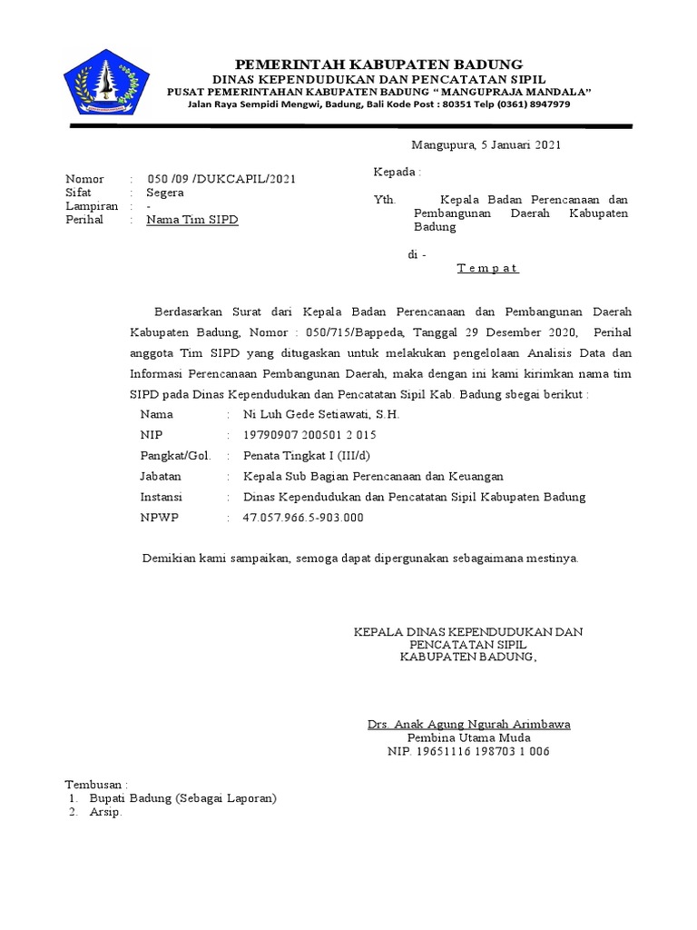 SURAT Balasan | PDF