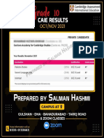 CAIE Results - Salman Hashmi - 03350133663