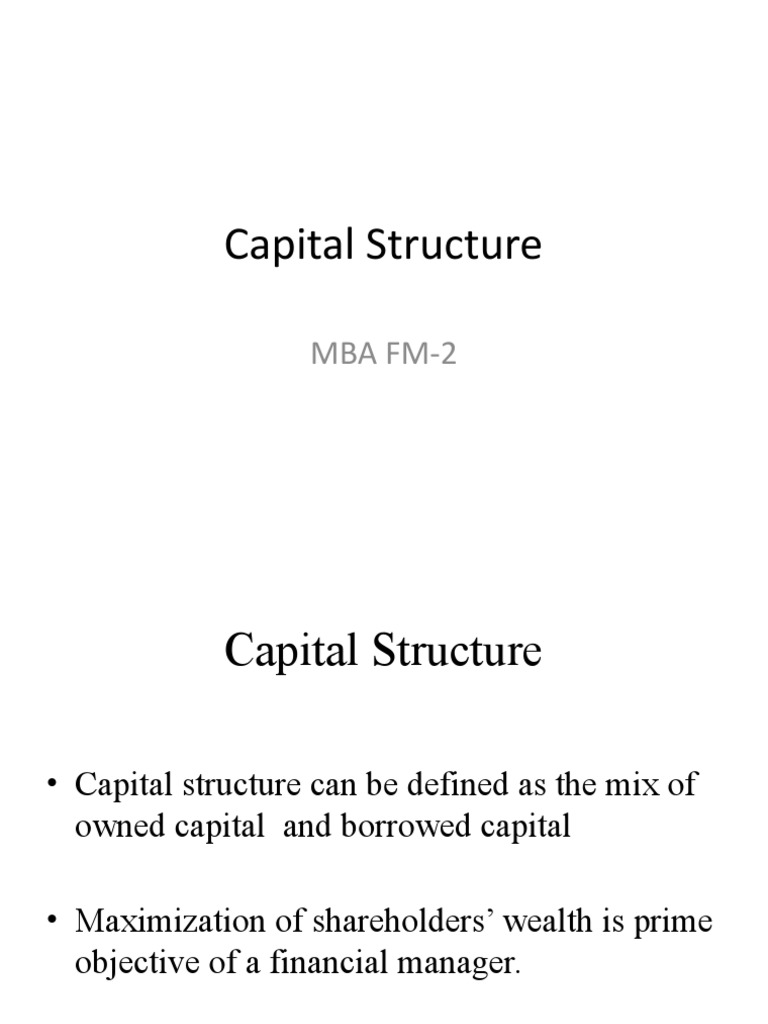 Understanding Capital Structure Dynamics | PDF | Capital Structure ...