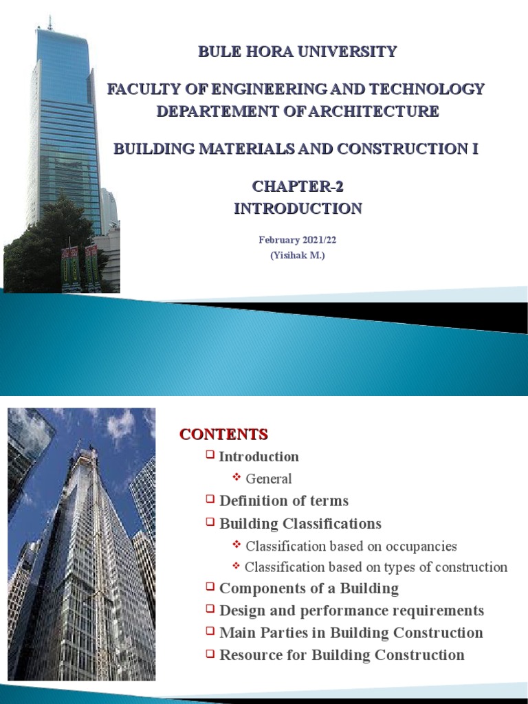 Introduction to Building Construction | PDF | Building | Resource