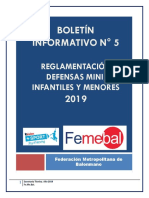 Reglamento de Minis Infantiles y Menores HANDBALL 2019