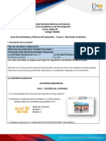 Activities Guide and Evaluation Rubric - Unit 1 - Task 2 - Looking For A Destination - En.es