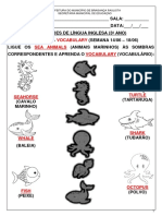 Atividades Língua Inglesa - 3ºano - Sea Animals