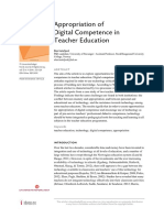 Appropriation of Digital Competence in Teacher Education