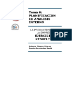 Tema 06 - Planificacion Iii - Analisis Interno - La Productividad - Ejercicios Resueltos