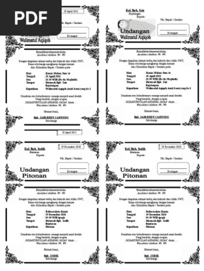 Undangan Walimatul Aqiqohpitonan