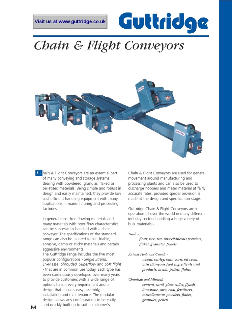 Guttridge Chain & Flight Conveyors | PDF | Belt (Mechanical) | Screw