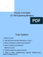 Truss Systems: CE 1000 Engineering Mechanics