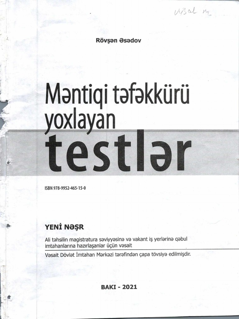 Nana DIM Məntiq 2021 Test Topusu | PDF