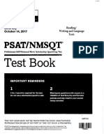 October 2017 PSAT Test 10 14 2017 Reading Writing and Language Tests