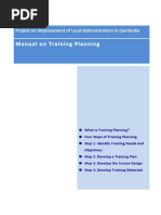 Manual On Manual On Training Training Planning Planning