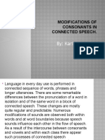 Modifications of Consonants in Connected Speech