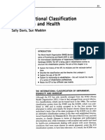 The International Classification of Function and Health