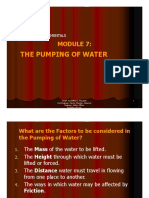 Module 7 Pumping of Water