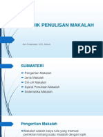 Materi Pertemuan 8a Teknik Penulisan Makalah