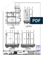Wastewater treatment plant layout and section diagrams