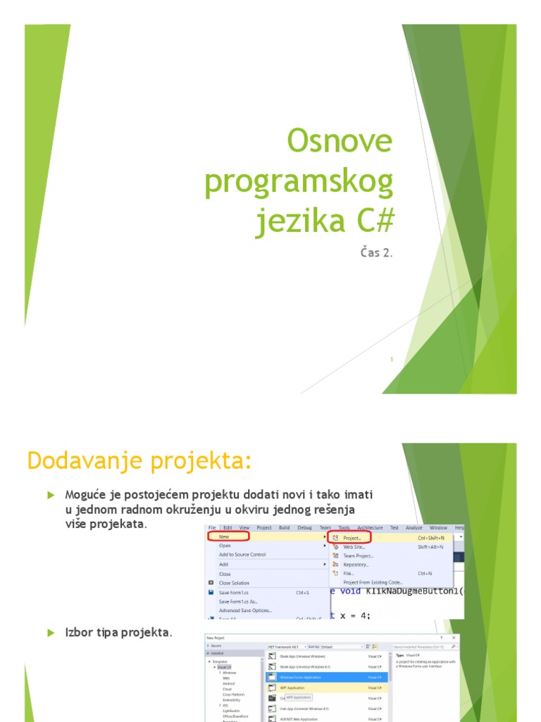 Osnove Programskog Jezika C# | PDF