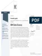 IBM DataScience Professional Certifcataion