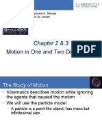 Chapter 2 & 3: Motion in One and Two Dimensions
