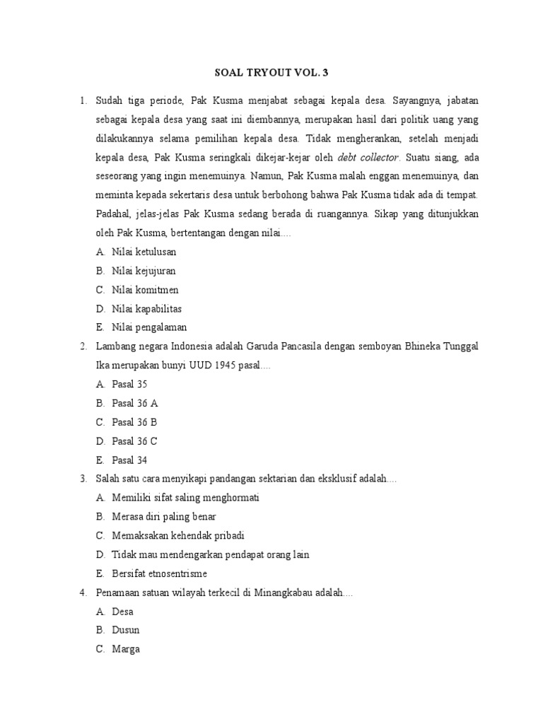 Soal Tiu Twk Paskibraka