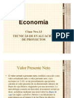 Tecnicas de Evaluación de Proyectos