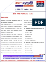 IBPS RRB PO Mains Set 3 Reasoning Questions